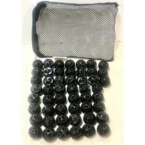CNZ 50pcs Black Aquarium Fish Tank Filter Bio-Balls Filtration 1-inch (1-Pack)